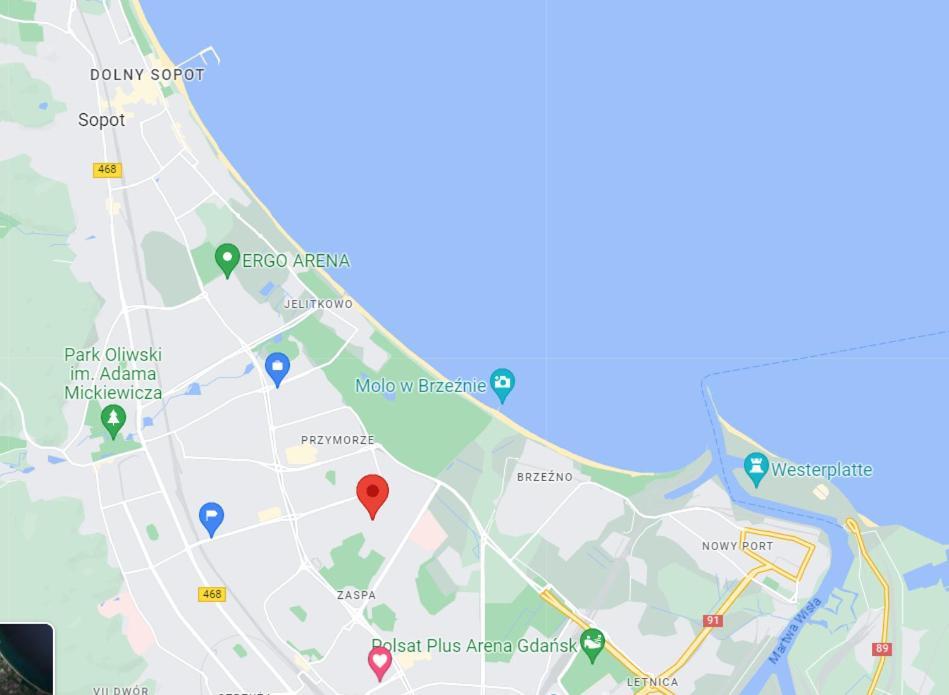 Apartmán Apartament 2 Pokoje Blisko Morza 1500 Metrow W Gdansku Exteriér fotografie